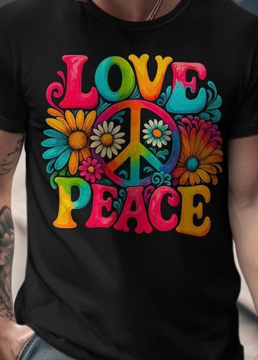 Love and Peace Retro Tee